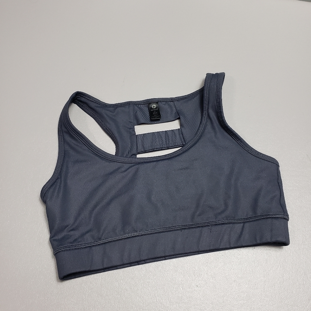 90 degrees gray sports bra size small